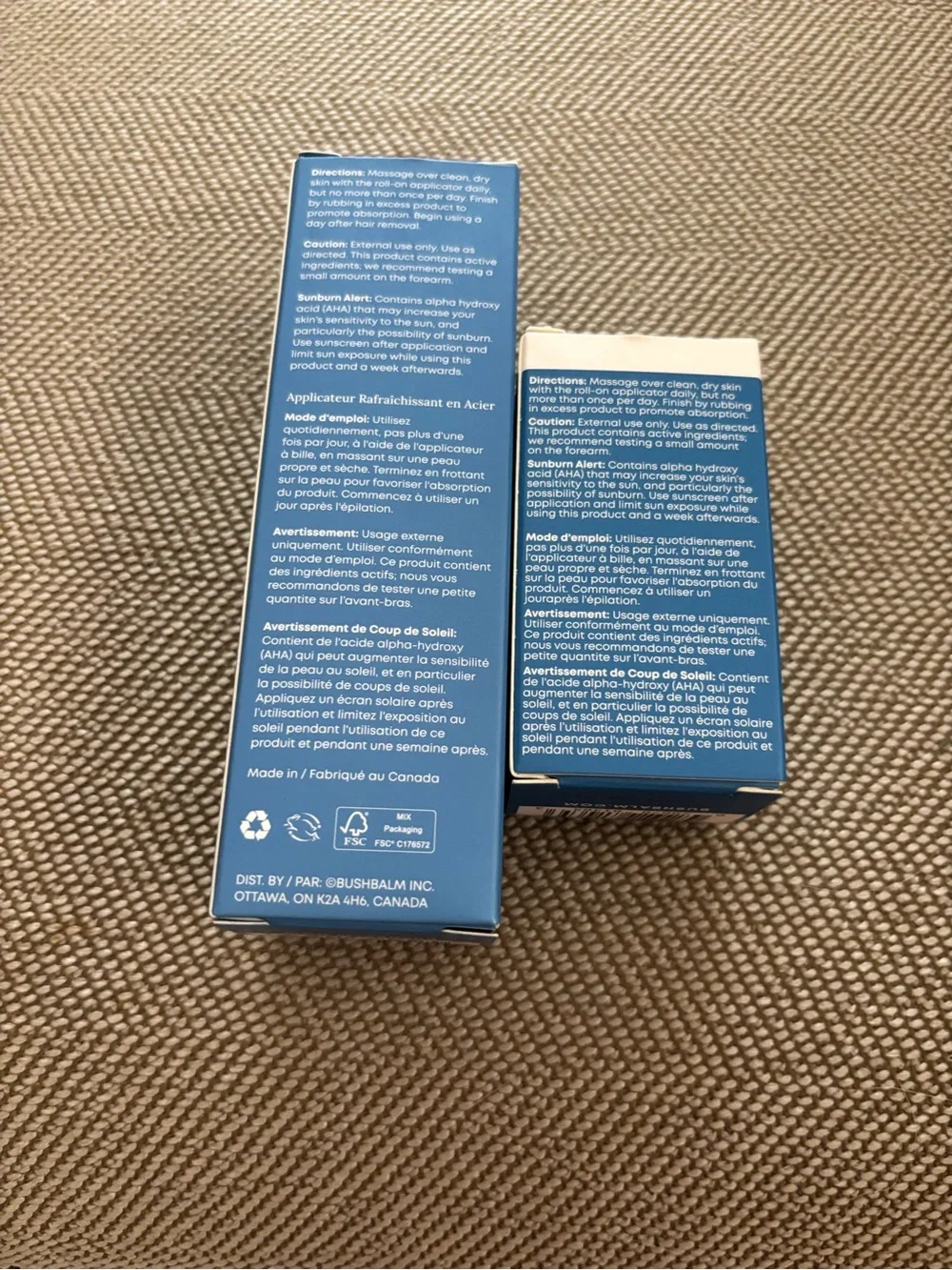 Bushbalm Roller Rescue Soothing Serum Plus Refill NEW treat redness, bumps